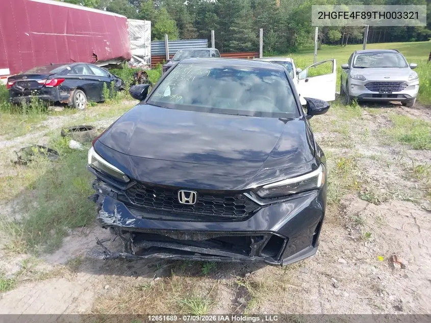 2026 HONDA CIVIC VIN 2HGFE4F89TH003321 — фото 11