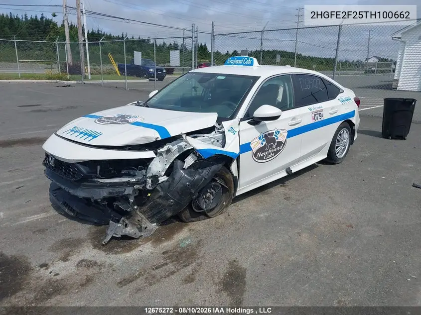 2026 HONDA CIVIC VIN 2HGFE2F25TH100662 — фото 2