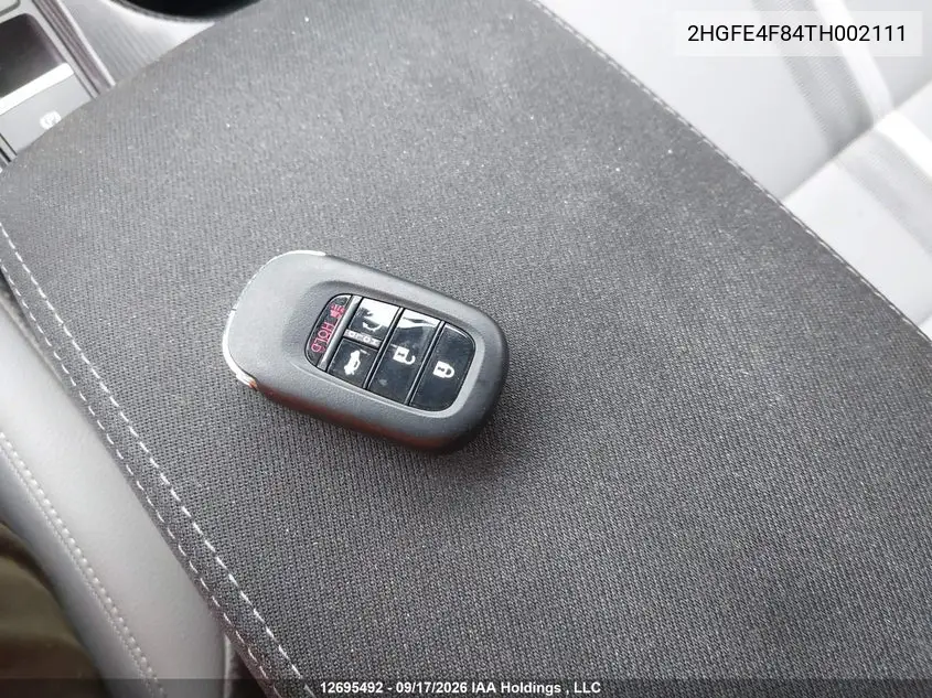 2026 HONDA CIVIC VIN 2HGFE4F84TH002111 — фото 11