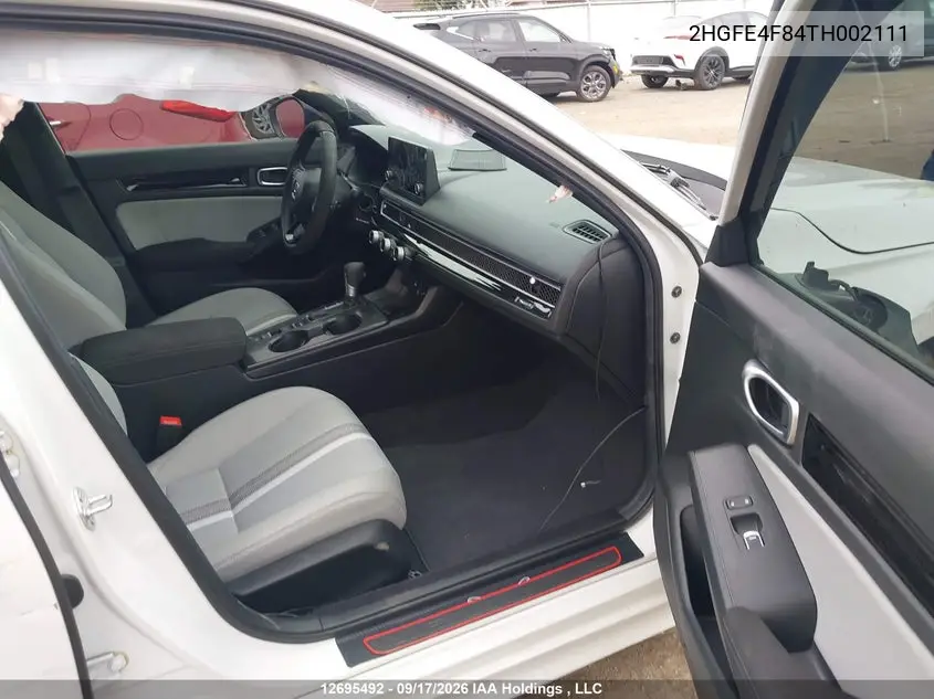 2026 HONDA CIVIC VIN 2HGFE4F84TH002111 — фото 5