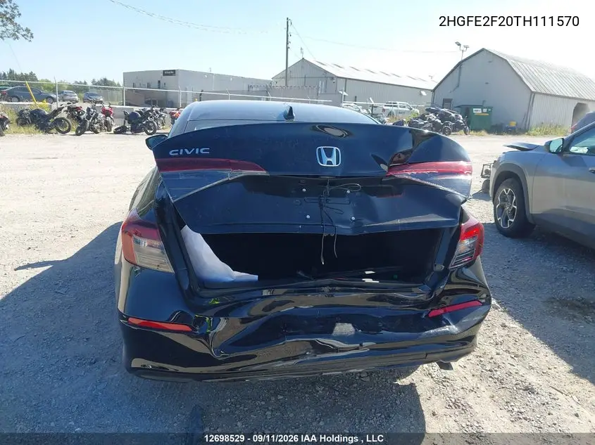 2026 HONDA CIVIC VIN 2HGFE2F20TH111570 — фото 15
