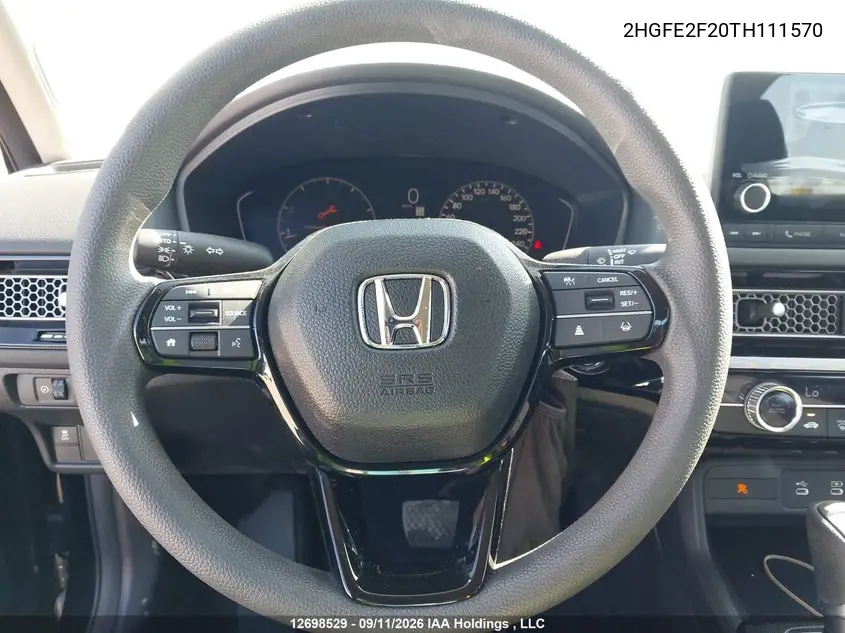 2026 HONDA CIVIC VIN 2HGFE2F20TH111570 — фото 17