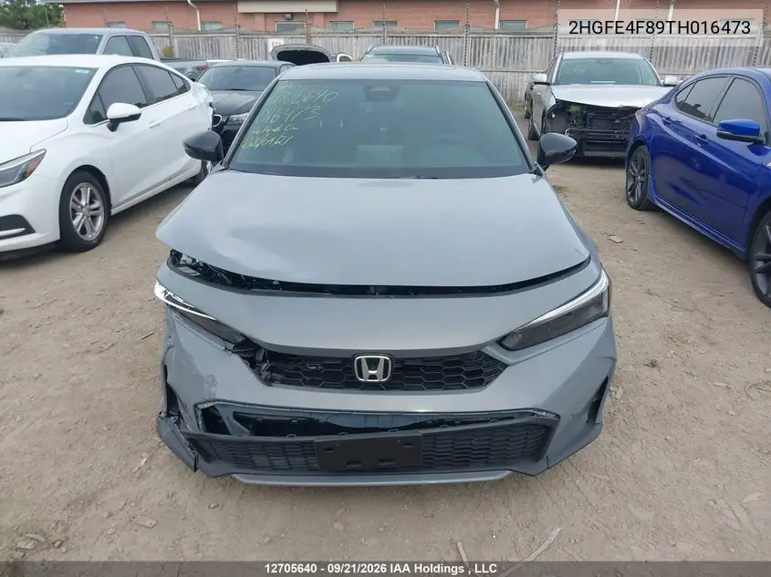 2026 HONDA CIVIC VIN 2HGFE4F89TH016473 — фото 13