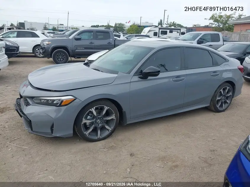 2026 HONDA CIVIC VIN 2HGFE4F89TH016473 — фото 15