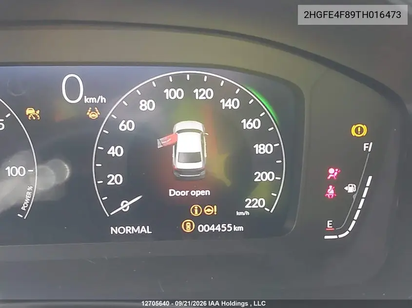2026 HONDA CIVIC VIN 2HGFE4F89TH016473 — фото 16