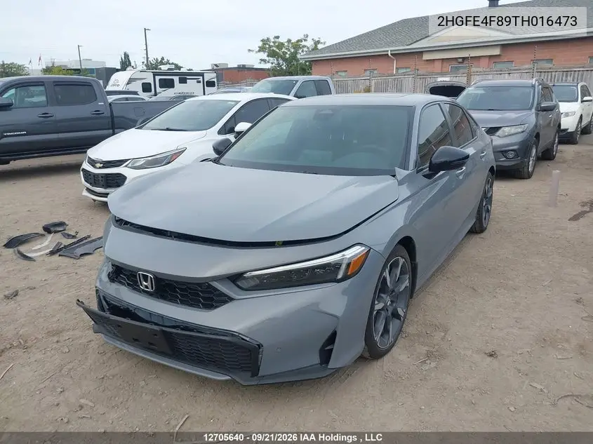 2026 HONDA CIVIC VIN 2HGFE4F89TH016473 — фото 2