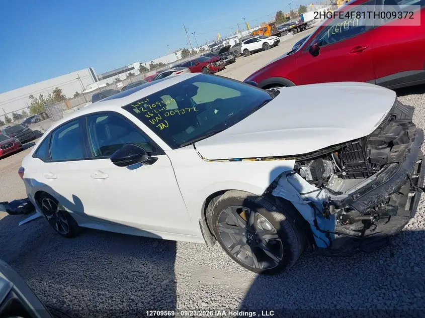 2026 HONDA CIVIC VIN 2HGFE4F81TH009372 — фото 14