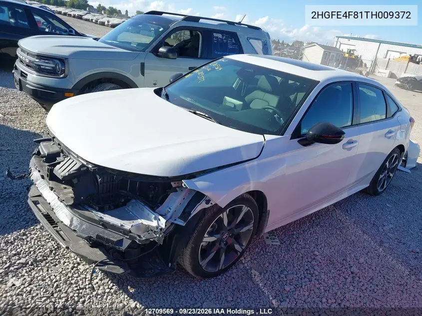 2026 HONDA CIVIC VIN 2HGFE4F81TH009372 — фото 2