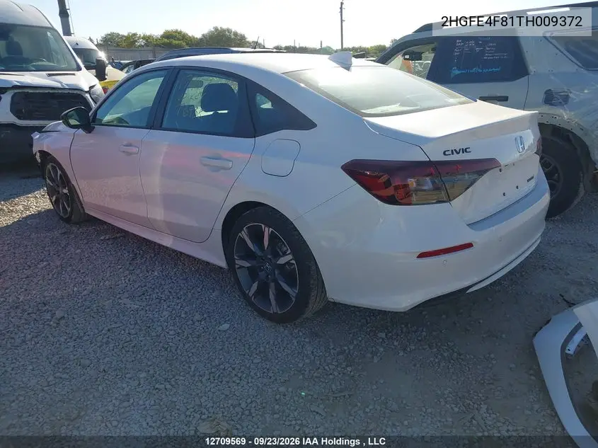 2026 HONDA CIVIC VIN 2HGFE4F81TH009372 — фото 3
