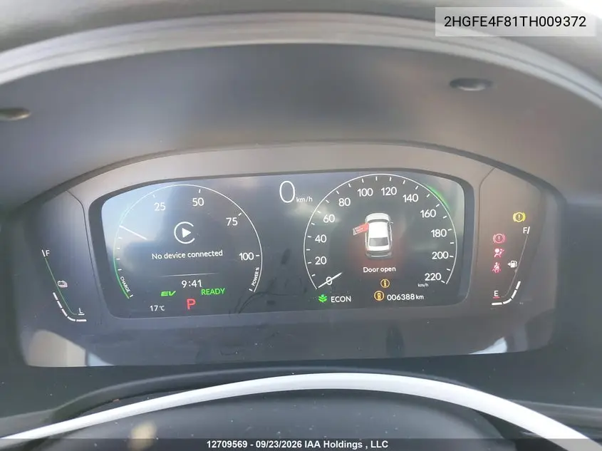 2026 HONDA CIVIC VIN 2HGFE4F81TH009372 — фото 7