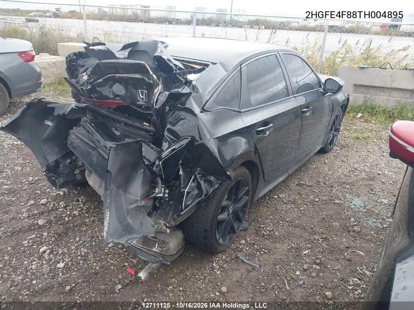 2026 HONDA CIVIC VIN 2HGFE4F88TH004895 — фото 4