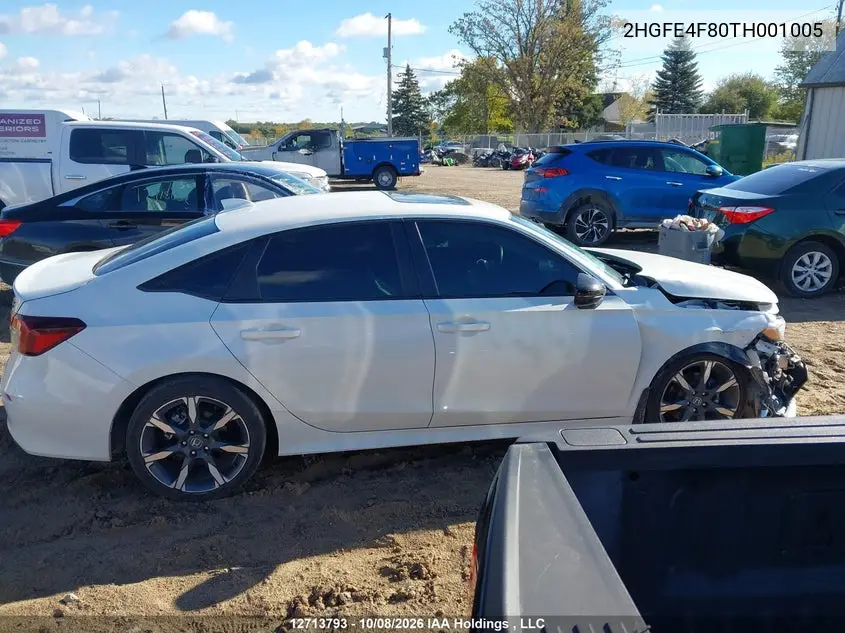 2026 HONDA CIVIC VIN 2HGFE4F80TH001005 — фото 12