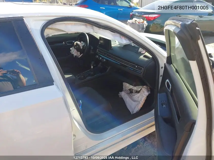 2026 HONDA CIVIC VIN 2HGFE4F80TH001005 — фото 5