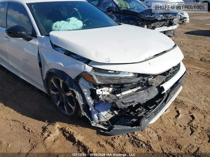2026 HONDA CIVIC VIN 2HGFE4F80TH001005 — фото 6