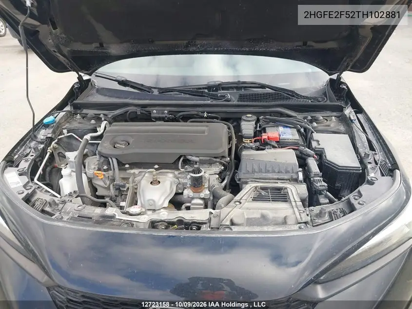 2026 HONDA CIVIC VIN 2HGFE2F52TH102881 — фото 10