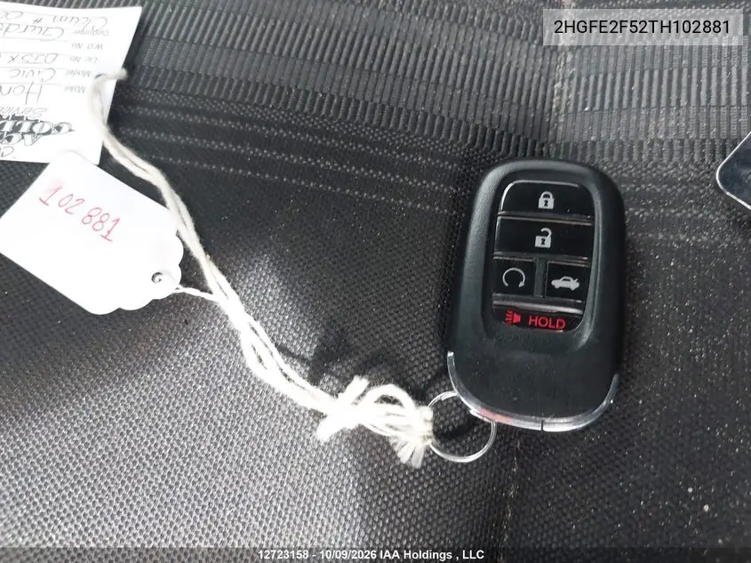 2026 HONDA CIVIC VIN 2HGFE2F52TH102881 — фото 11