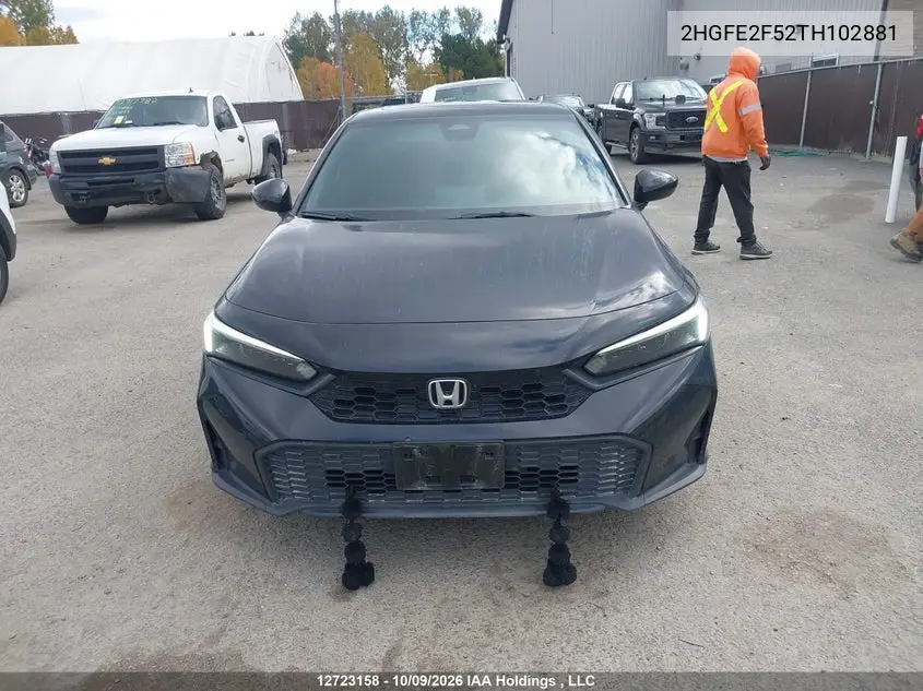 2026 HONDA CIVIC VIN 2HGFE2F52TH102881 — фото 12