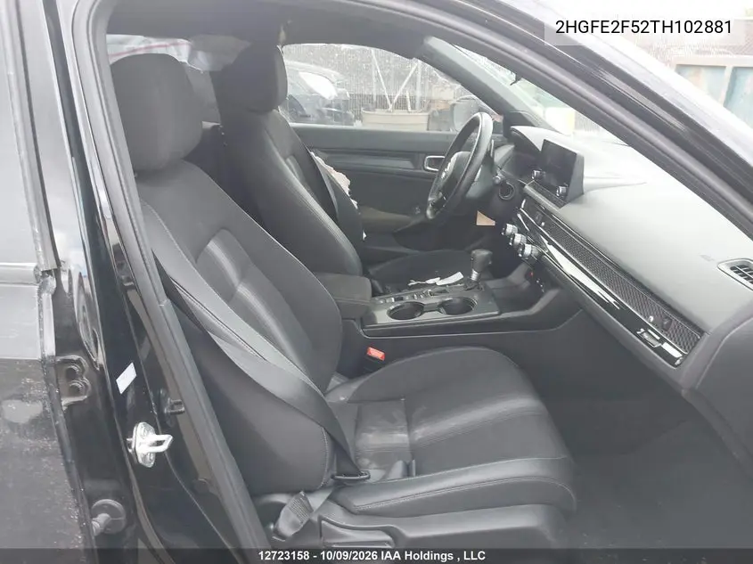 2026 HONDA CIVIC VIN 2HGFE2F52TH102881 — фото 5