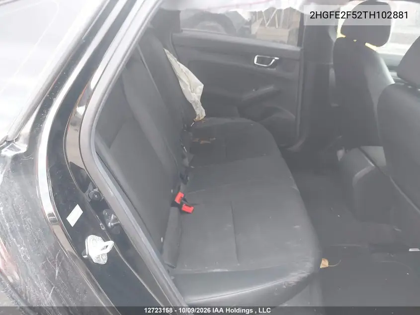 2026 HONDA CIVIC VIN 2HGFE2F52TH102881 — фото 8