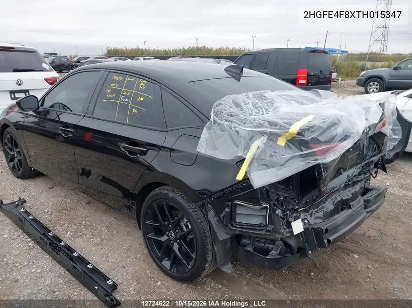 2026 HONDA CIVIC VIN 2HGFE4F8XTH015347 — фото 14
