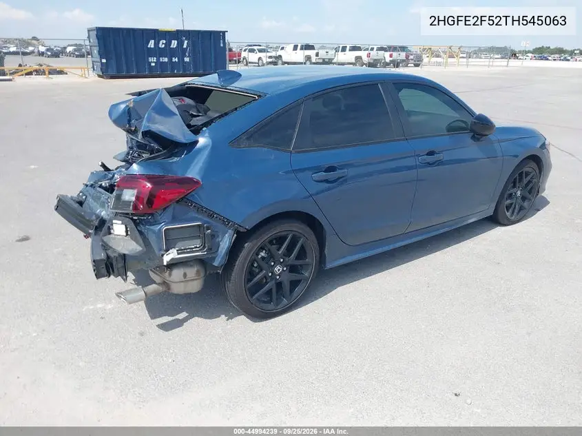 2026 HONDA CIVIC VIN 2HGFE2F52TH545063 — фото 4