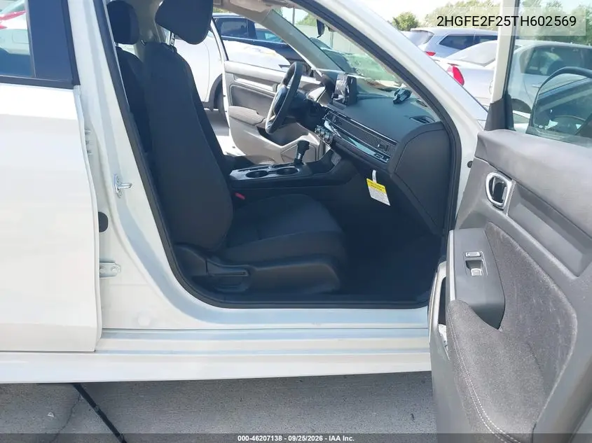 2026 HONDA CIVIC VIN 2HGFE2F25TH602569 — фото 5