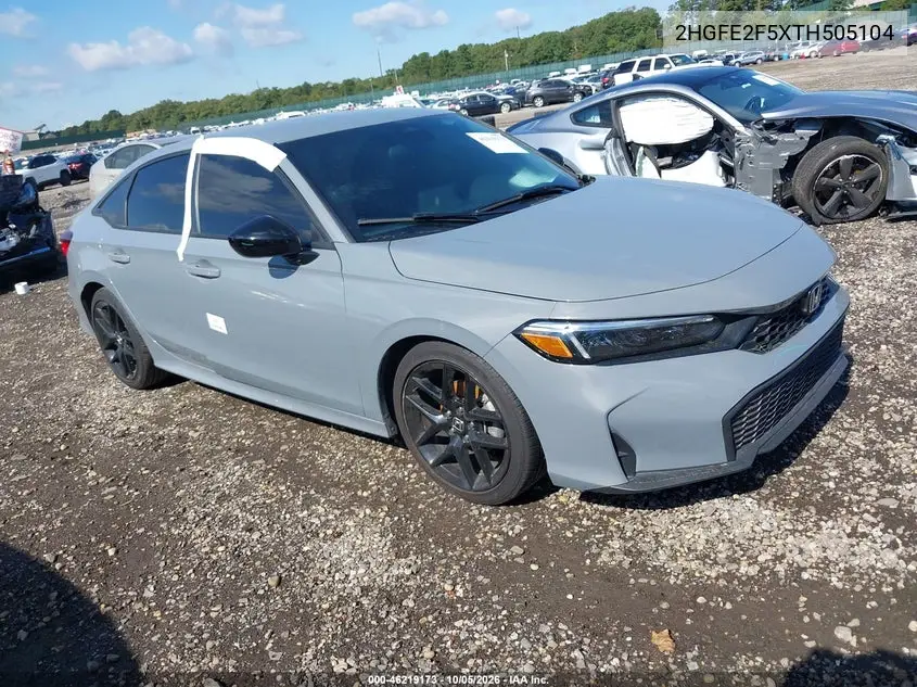 HONDA CIVIC 2026, VIN 2HGFE2F5XTH505104
