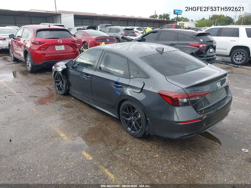 2026 HONDA CIVIC VIN 2HGFE2F53TH592621 — фото 3