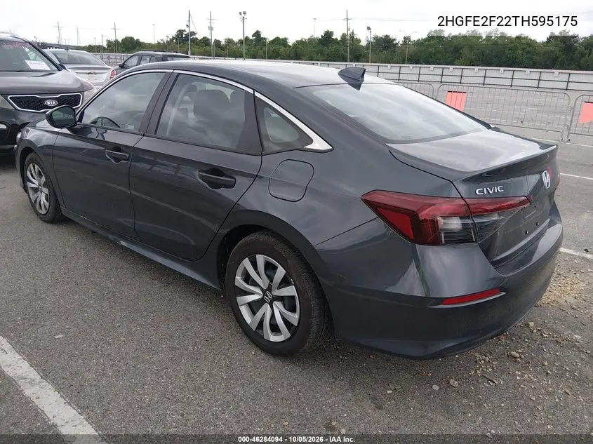 2026 HONDA CIVIC VIN 2HGFE2F22TH595175 — фото 3