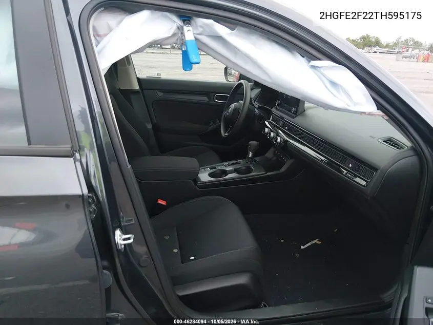 2026 HONDA CIVIC VIN 2HGFE2F22TH595175 — фото 5