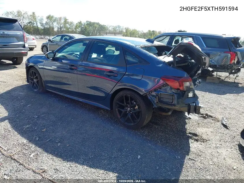 2026 HONDA CIVIC VIN 2HGFE2F5XTH591594 — фото 3