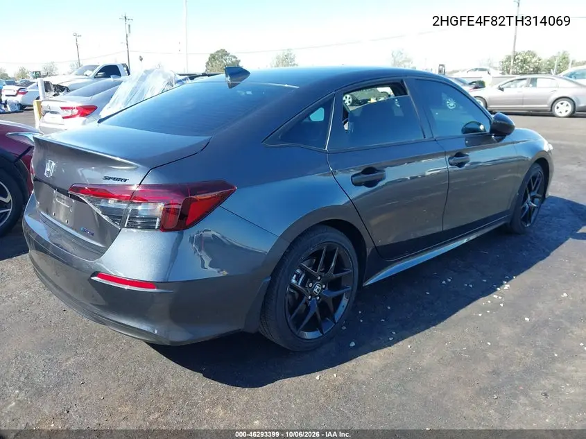 2026 HONDA CIVIC VIN 2HGFE4F82TH314069 — фото 4