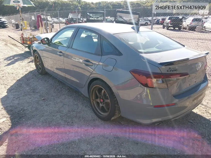2026 HONDA CIVIC VIN 2HGFE1E5XTH476909 — фото 3
