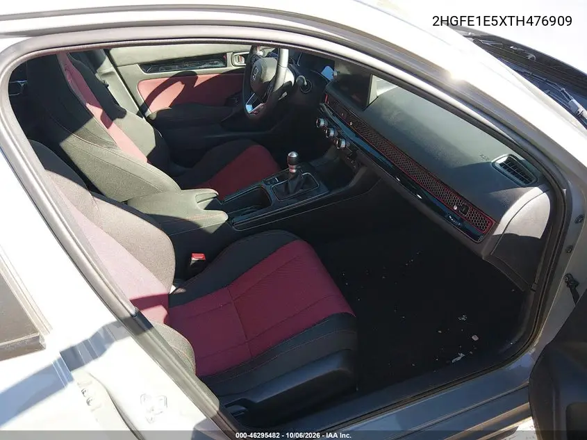 2026 HONDA CIVIC VIN 2HGFE1E5XTH476909 — фото 5