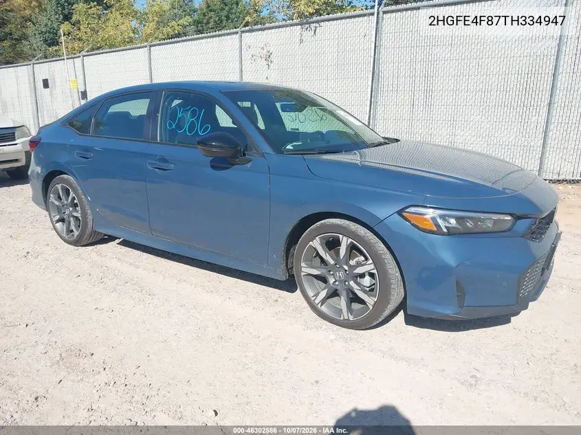 HONDA CIVIC 2026, VIN 2HGFE4F87TH334947