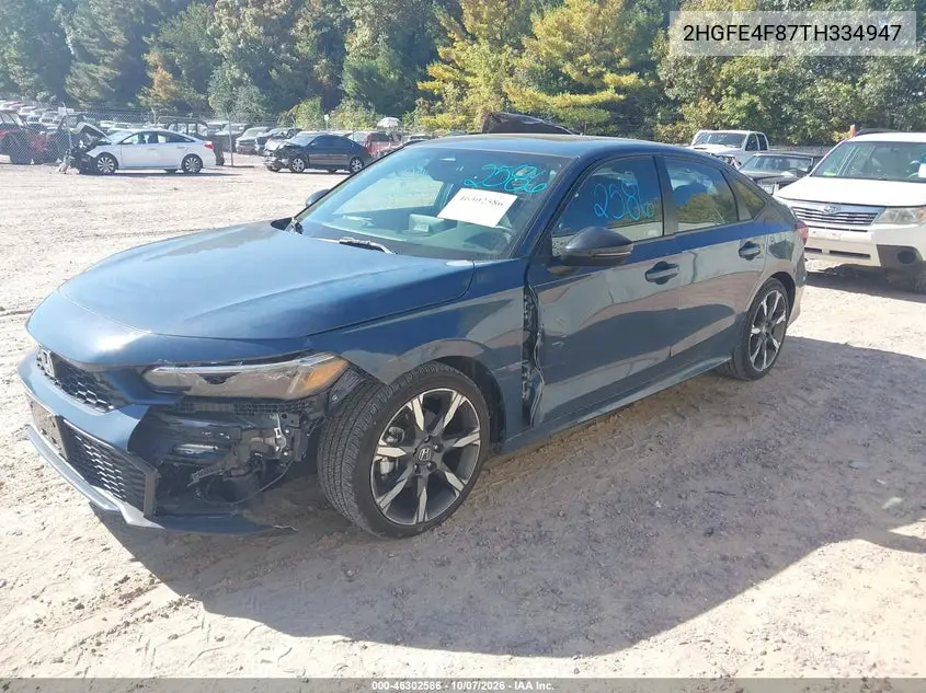 2026 HONDA CIVIC VIN 2HGFE4F87TH334947 — фото 2