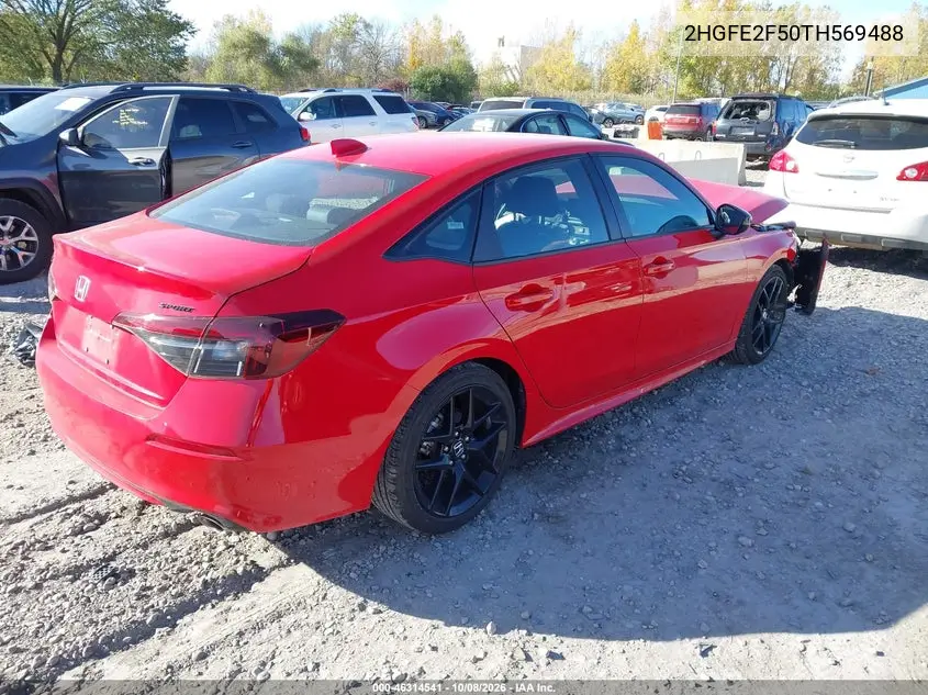 2026 HONDA CIVIC VIN 2HGFE2F50TH569488 — фото 4