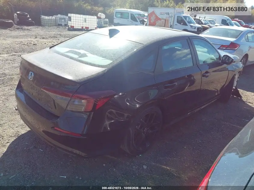 2026 HONDA CIVIC VIN 2HGFE4F83TH363880 — фото 4