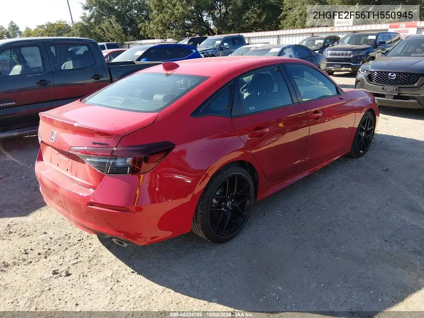 2026 HONDA CIVIC VIN 2HGFE2F56TH550945 — фото 4