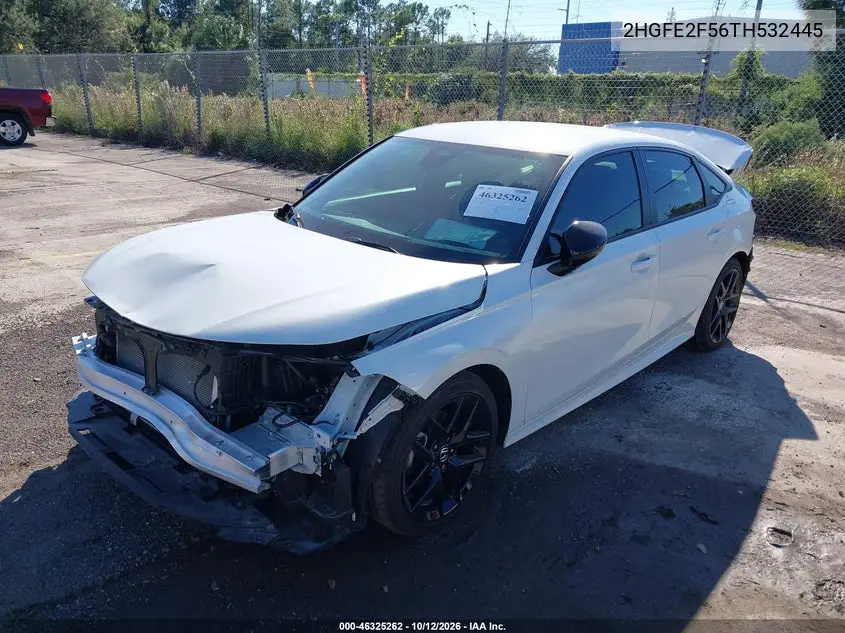 2026 HONDA CIVIC VIN 2HGFE2F56TH532445 — фото 2