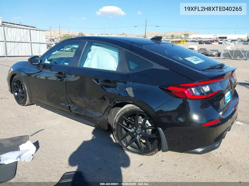2026 HONDA CIVIC VIN 19XFL2H8XTE040265 — фото 3