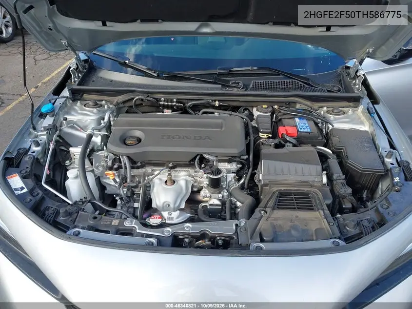2026 HONDA CIVIC VIN 2HGFE2F50TH586775 — фото 10