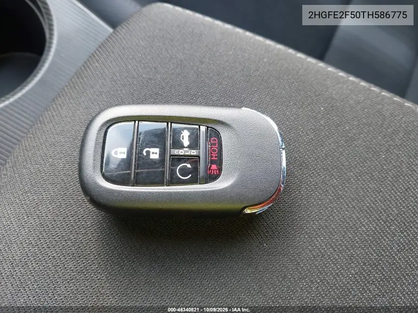 2026 HONDA CIVIC VIN 2HGFE2F50TH586775 — фото 11