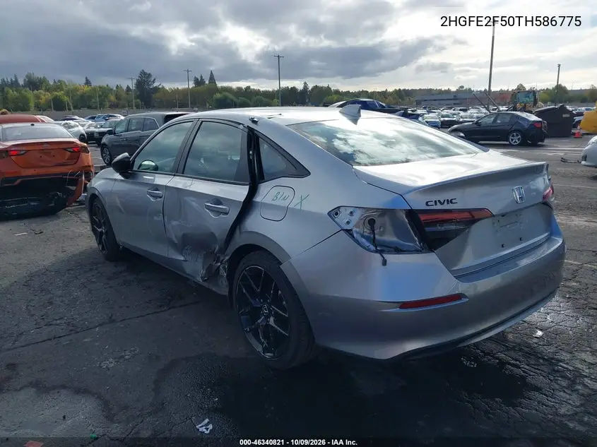 2026 HONDA CIVIC VIN 2HGFE2F50TH586775 — фото 3