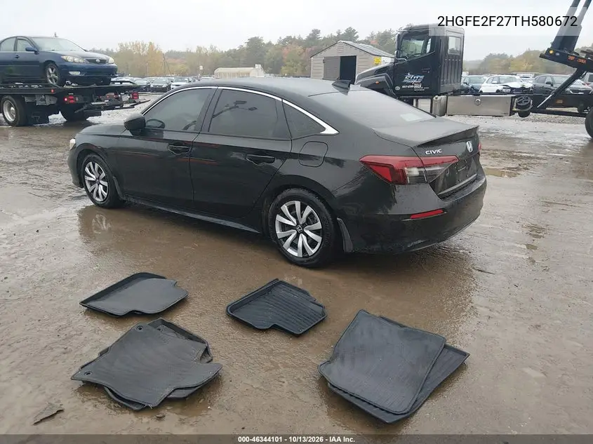 2026 HONDA CIVIC VIN 2HGFE2F27TH580672 — фото 3