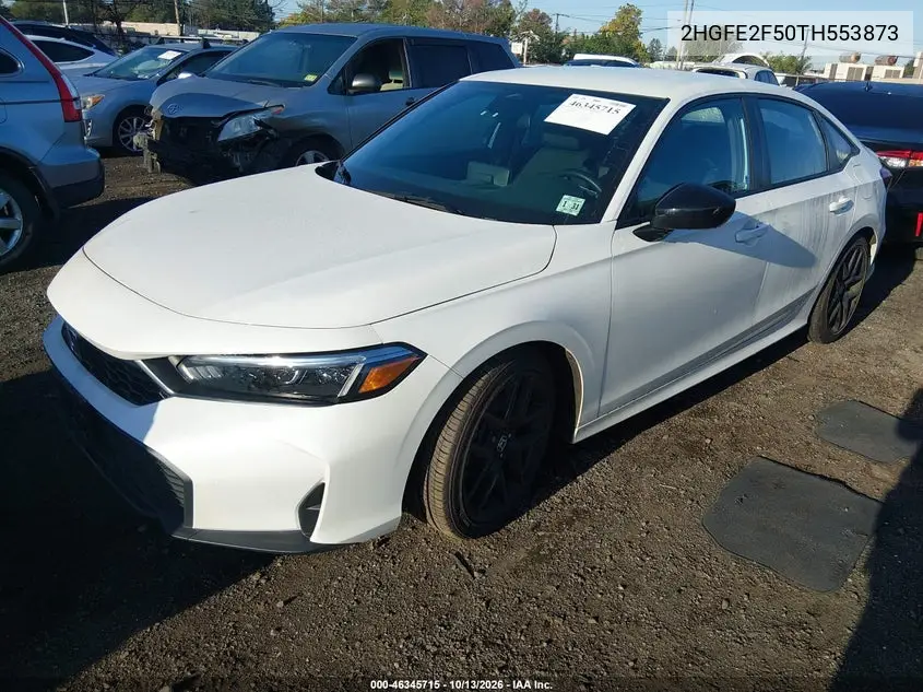 2026 HONDA CIVIC VIN 2HGFE2F50TH553873 — фото 2