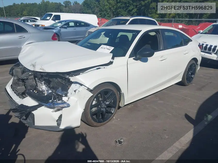 2026 HONDA CIVIC VIN 2HGFE2F53TH596829 — фото 2