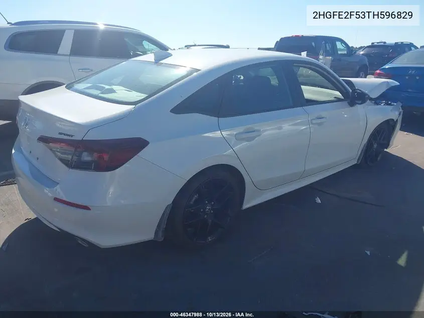 2026 HONDA CIVIC VIN 2HGFE2F53TH596829 — фото 4