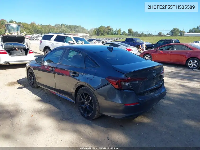 2026 HONDA CIVIC VIN 2HGFE2F55TH505589 — фото 3