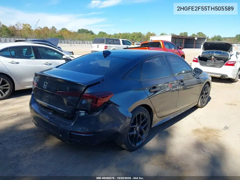 2026 HONDA CIVIC VIN 2HGFE2F55TH505589 — фото 4